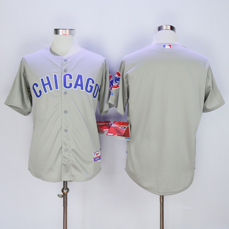 Men Chicago Cubs Blank Grey Chicago Edition MLB Jerseys